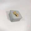 Aretes Topo Disco Molten Dorado | Colección Magna | Oro Laminado 18K
