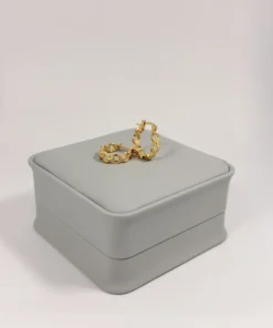 Aretes Candonga Mediana Eslabones Rolo Dorada | Colección Cerchio | Oro Laminado 18K