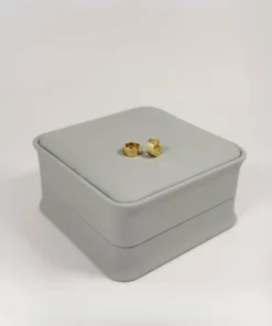 Aretes Huggie Mini Plano Liso Dorado | Colección Chiuso | Oro Laminado 18K