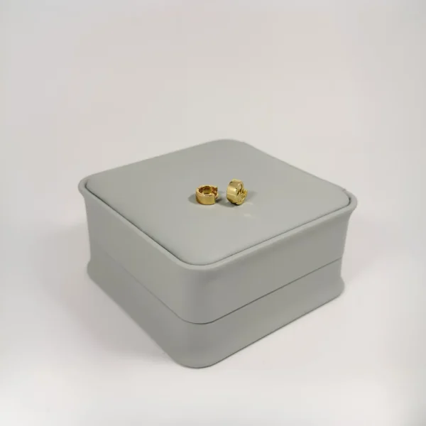 Aretes Huggie Mini Plano Liso Dorado | Colección Chiuso | Oro Laminado 18K