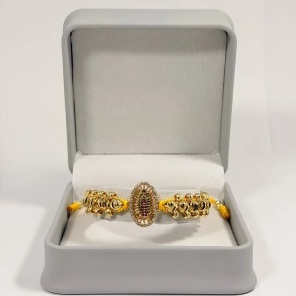 Alternative view of Pulsera Tejida | Virgen de Guadalupe | Oro Laminado 18K | Color Amarillo.