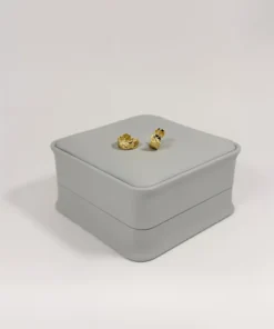 Aretes Huggie Mini Abombado Acolchado Dorado | Colección Chiuso | Oro Laminado 18K