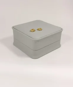 Aretes Huggie Mini Doble Fila Corazones Dorado | Colección Chiuso | Oro Laminado 18K