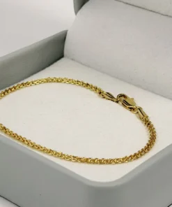 Alternative view of Pulso Tejido Chino Fino Dorado | Oro Laminado 18K