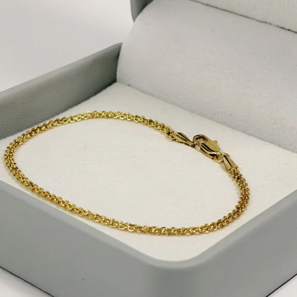 Alternative view of Pulso Tejido Chino Fino Dorado | Oro Laminado 18K