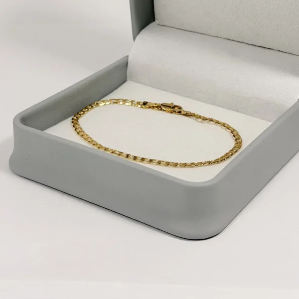 Alternative view of Pulso Tejido Martillado Dorado Fino | Oro Laminado 18K