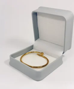 Brazalete Aro Tipo Clavo Dorado | Oro Laminado 18K