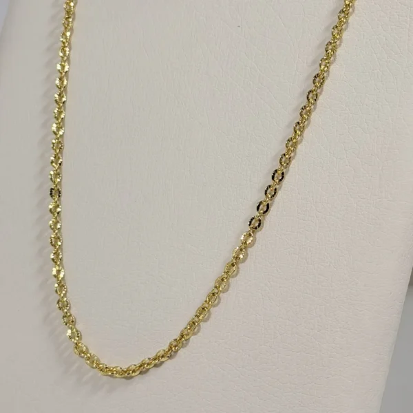 Alternative view of Cadena Moneditas Diamantadas Dorada | Oro Laminado 18K