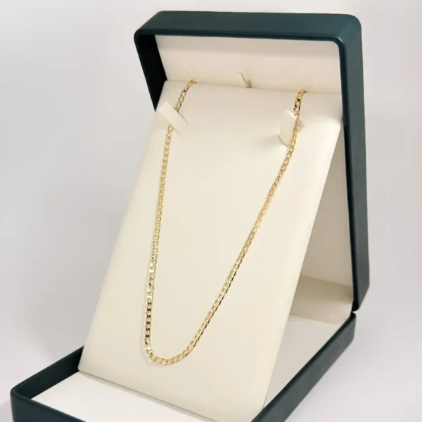 Cadena Tejido Martillado Dorada | Oro Laminado 18K