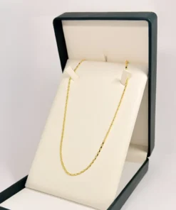 Cadena Escalera Inflada Dorada para Mujer | Oro Laminado 18K