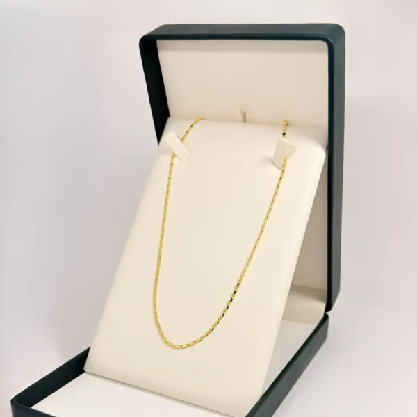 Cadena Escalera Inflada Dorada para Mujer | Oro Laminado 18K