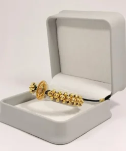 Pulsera Tejida | Virgen de Guadalupe | Oro Laminado 18K | Color Verde Esmeralda.