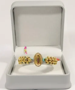 Alternative view of Pulsera Tejida | Virgen de Guadalupe | Oro Laminado 18K | Multicolor.