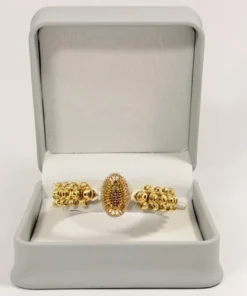 Alternative view of Pulsera Tejida | Virgen de Guadalupe | Oro Laminado 18K | Color Blanco.