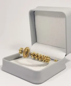 Pulsera Tejida | Virgen de Guadalupe | Oro Laminado 18K | Color Plateado.