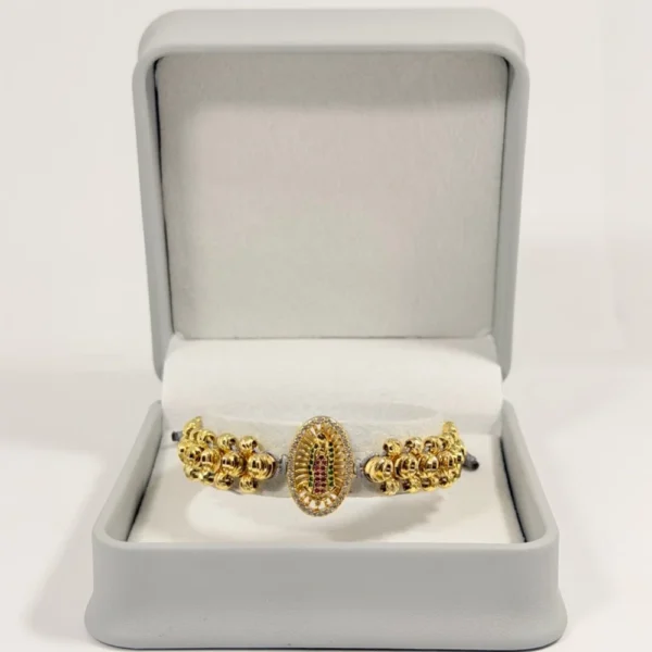 Alternative view of Pulsera Tejida | Virgen de Guadalupe | Oro Laminado 18K | Color Plateado.