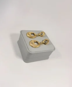 Aretes Doble Aro Colgante | Colección Magna | Oro Laminado 18K