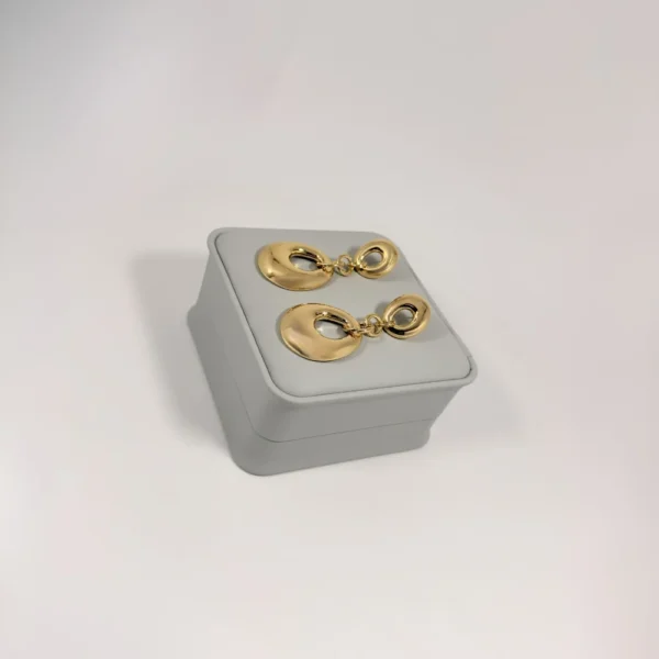 Aretes Doble Aro Colgante | Colección Magna | Oro Laminado 18K